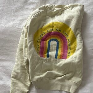 Spiritual Gangster Cream Sweatshirt with Rainbow Accent